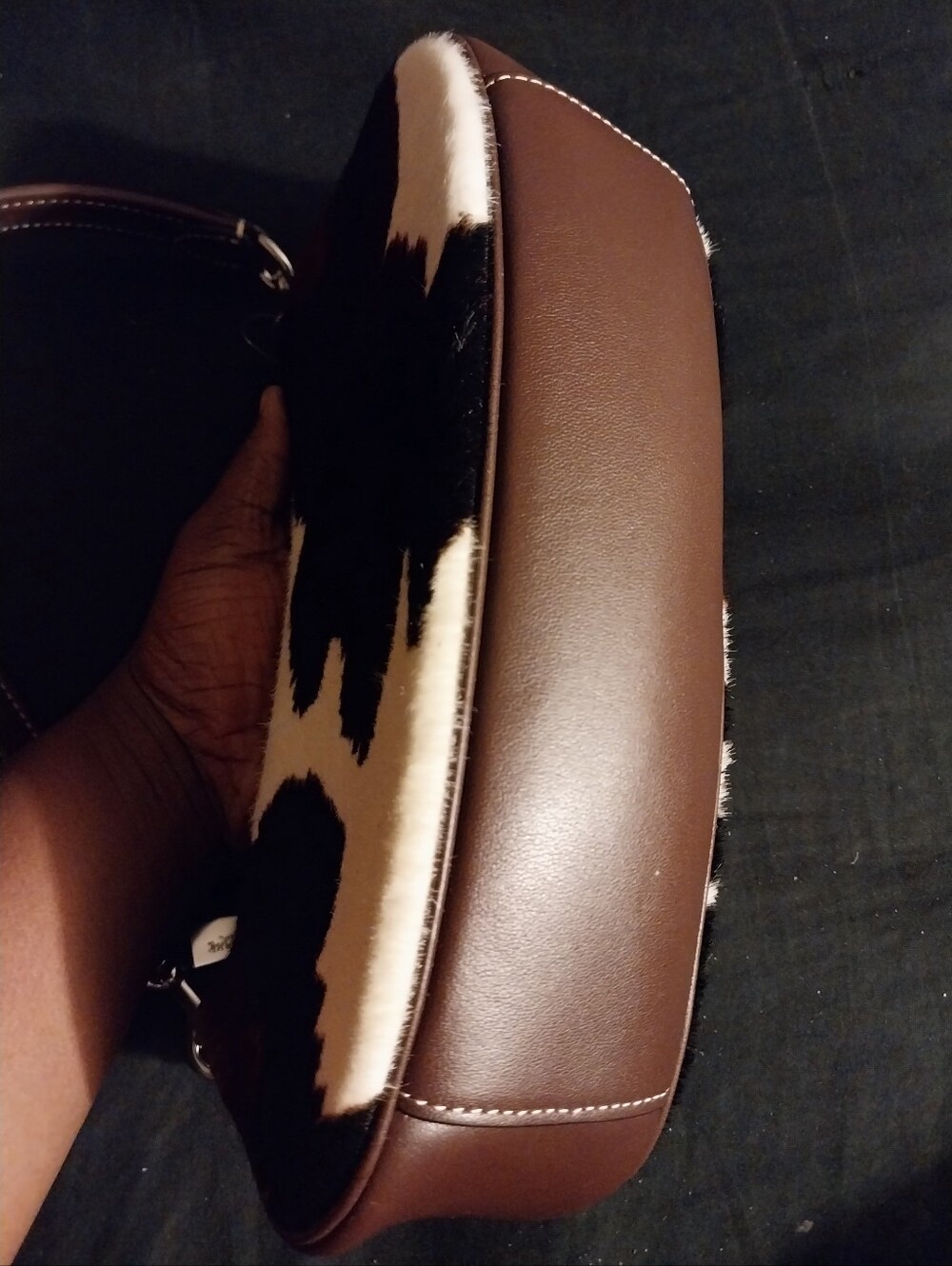 New Coach Cow Print Ashton Bag - Picture 7 of 9
